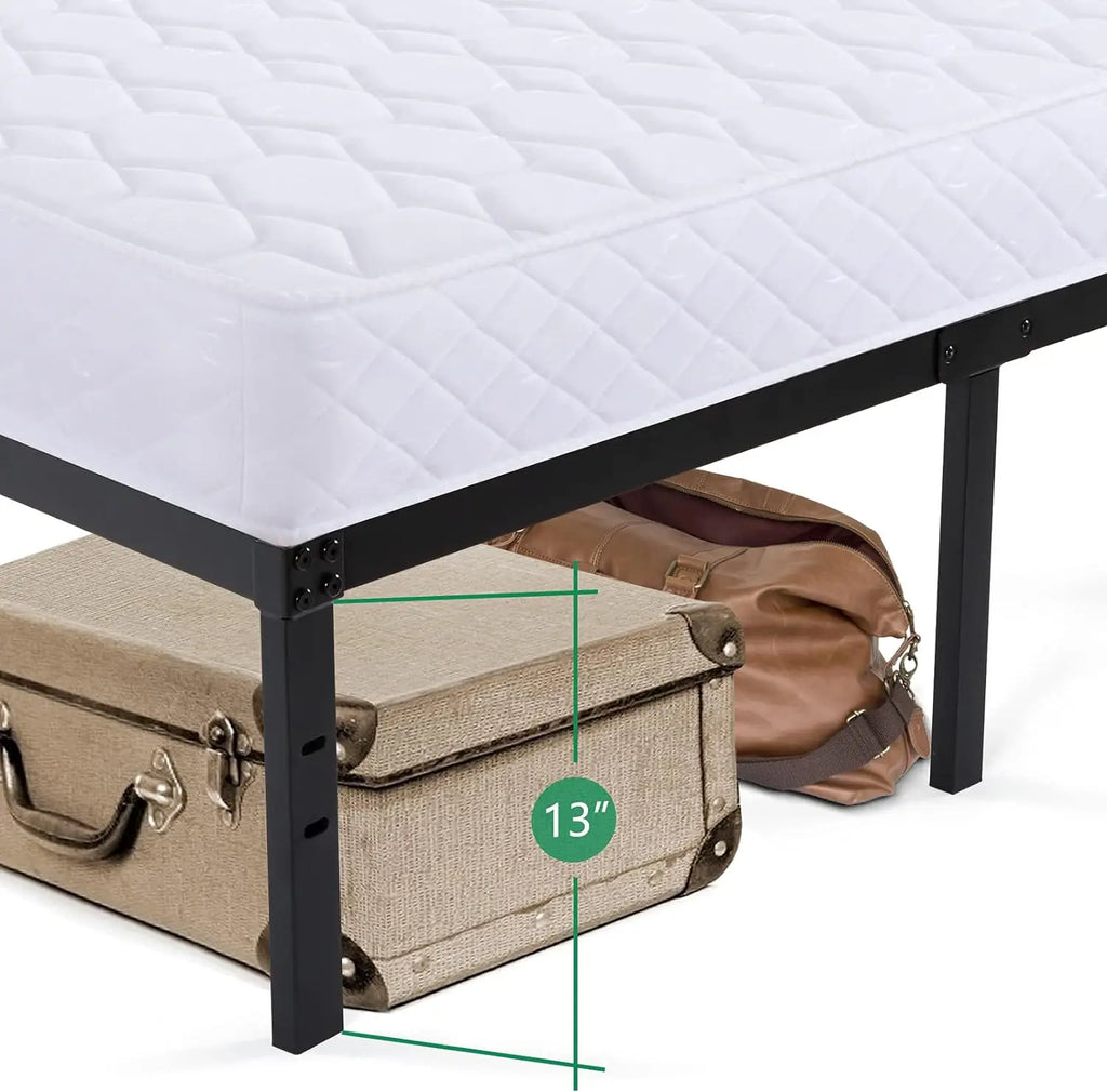 DDPNKL Metal Bed Frame 16 Inch, Heavy Duty Bed Frame with Wooden Slats, 16 Inch Mattress Foundation/No Box Spring Needed - view 5