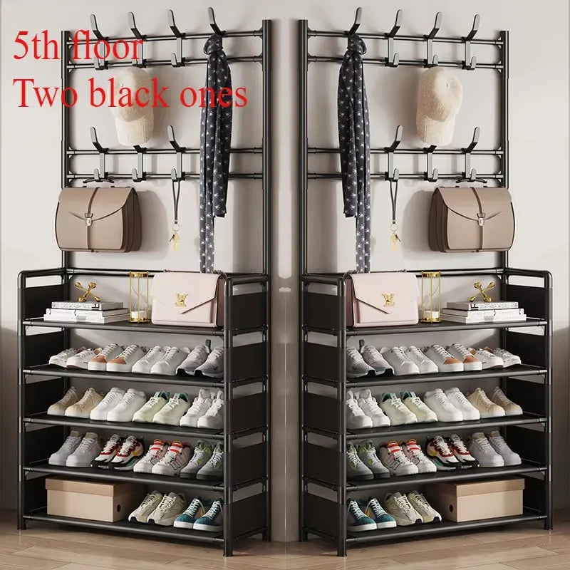 Organizer of clothing shoes and hats to ride yourself - 2PC 5L-Black B