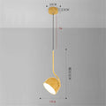 Wooden led pendant light Nordic style angle adjustable minimalist - B / White light