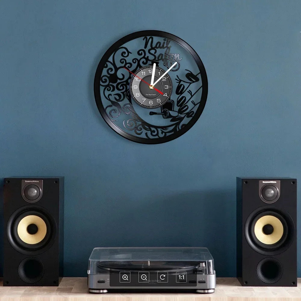 Vinyl wall clock for manicure and beauty salon - view 4