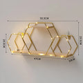 Creative wall shelf in iron for hanging cosmetic storage - Gold