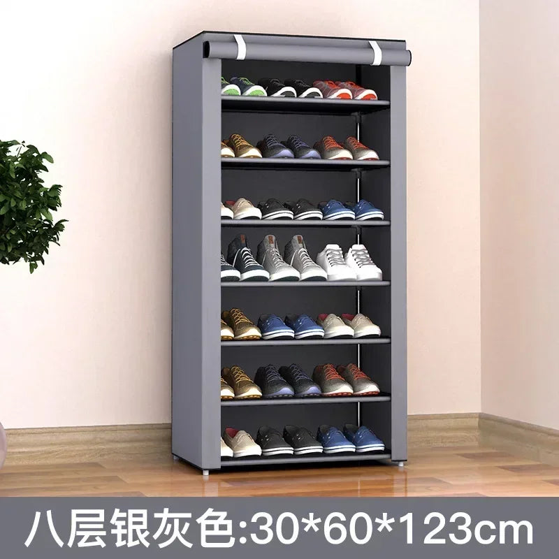 Multilayered shelf with economical and practical dust resistant shoes - F8-C / Shoe Cabinet