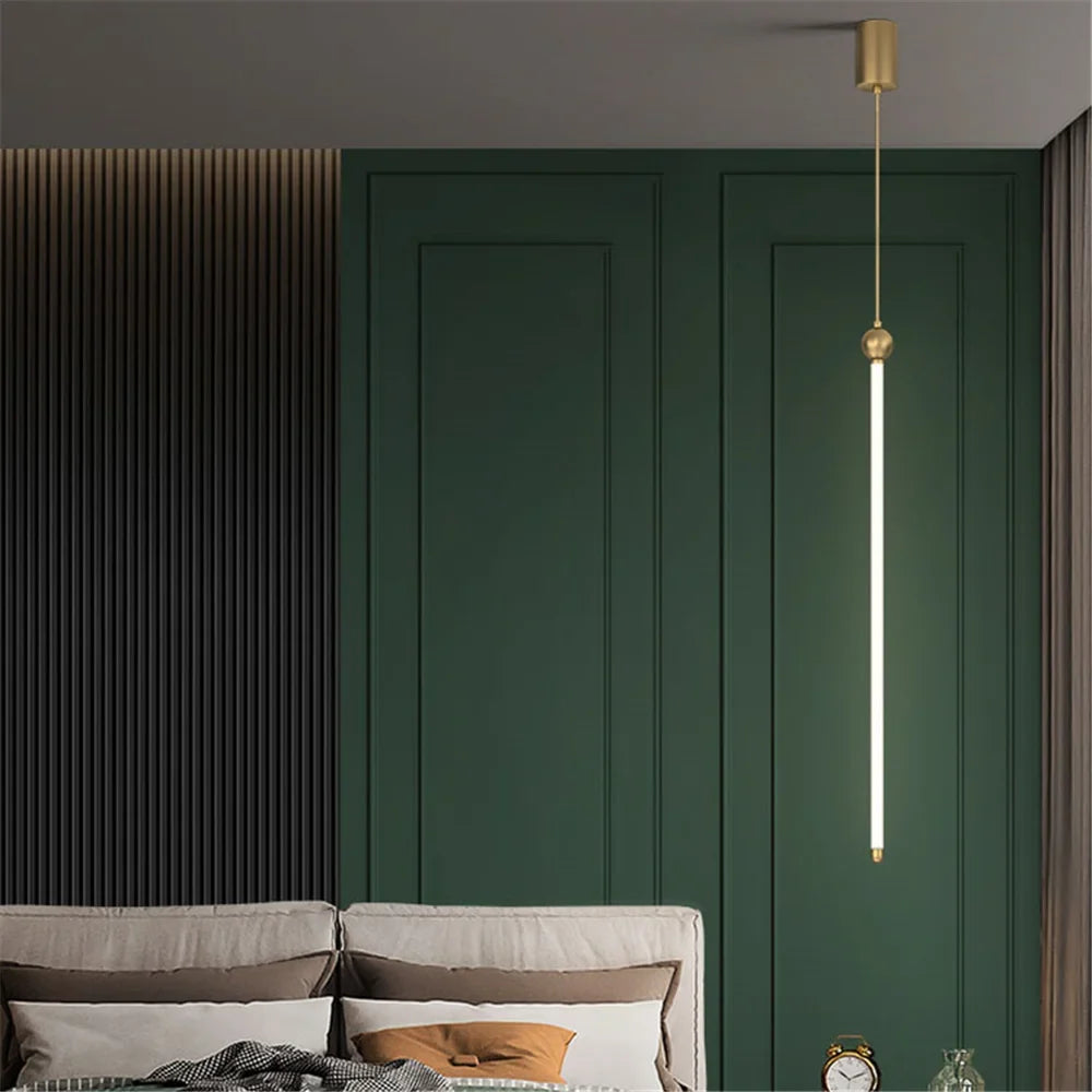 Minimalist Nordic pendant light in light tube for elegant interior - view 6
