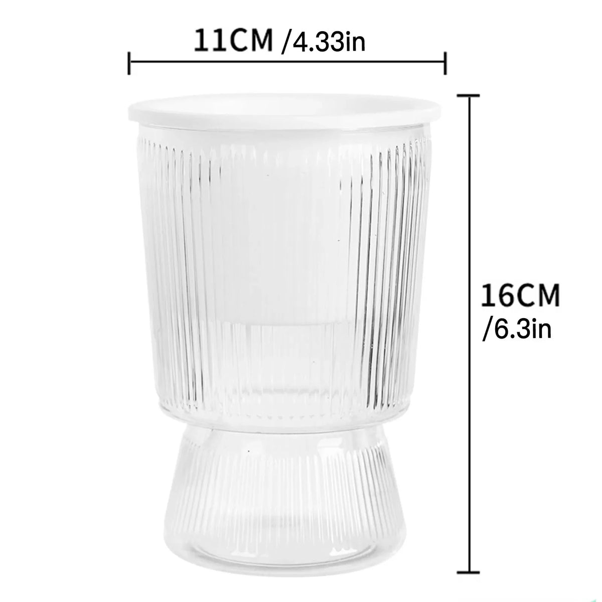 Hydroponic flower pot with automatic garden decoration - Transparent 1
