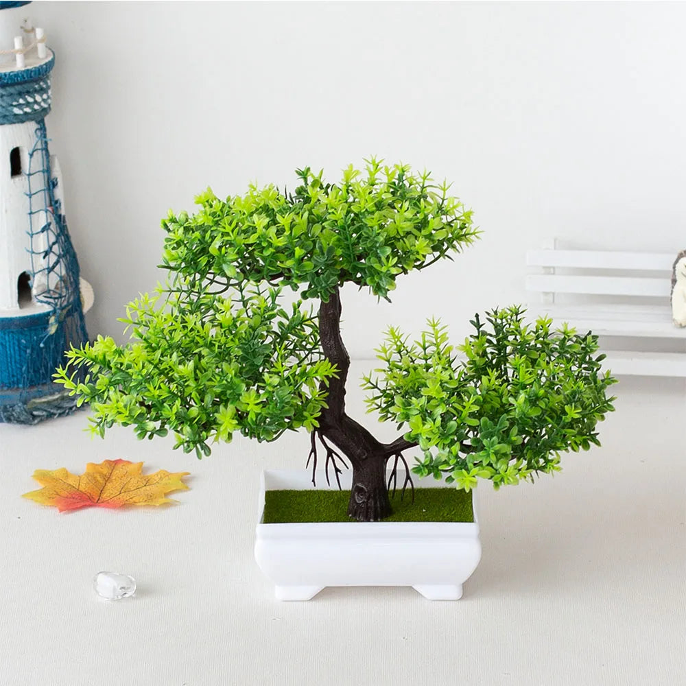 Artificial bonsai decorative plants in pot for garden zen