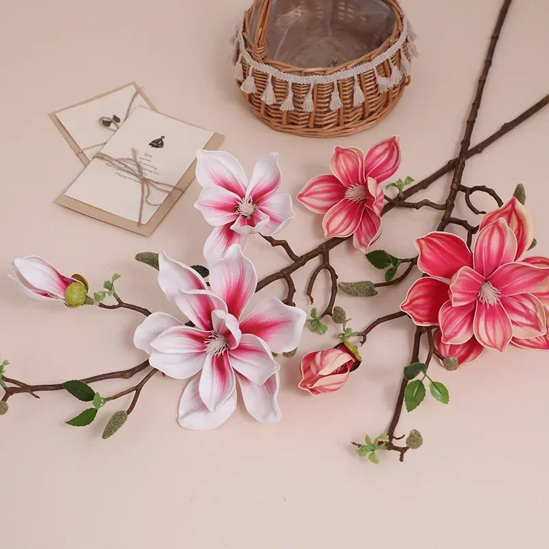 Artificial magnolia branches for interior decoration - view 6