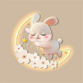 Rabbit wall sconce with strawberries for decorative children's room - One / Diameter 60cm