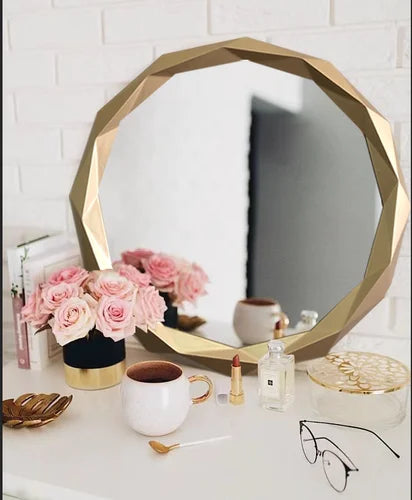 Round decorative mirrors for makeup and interior decoration - 71x71cm