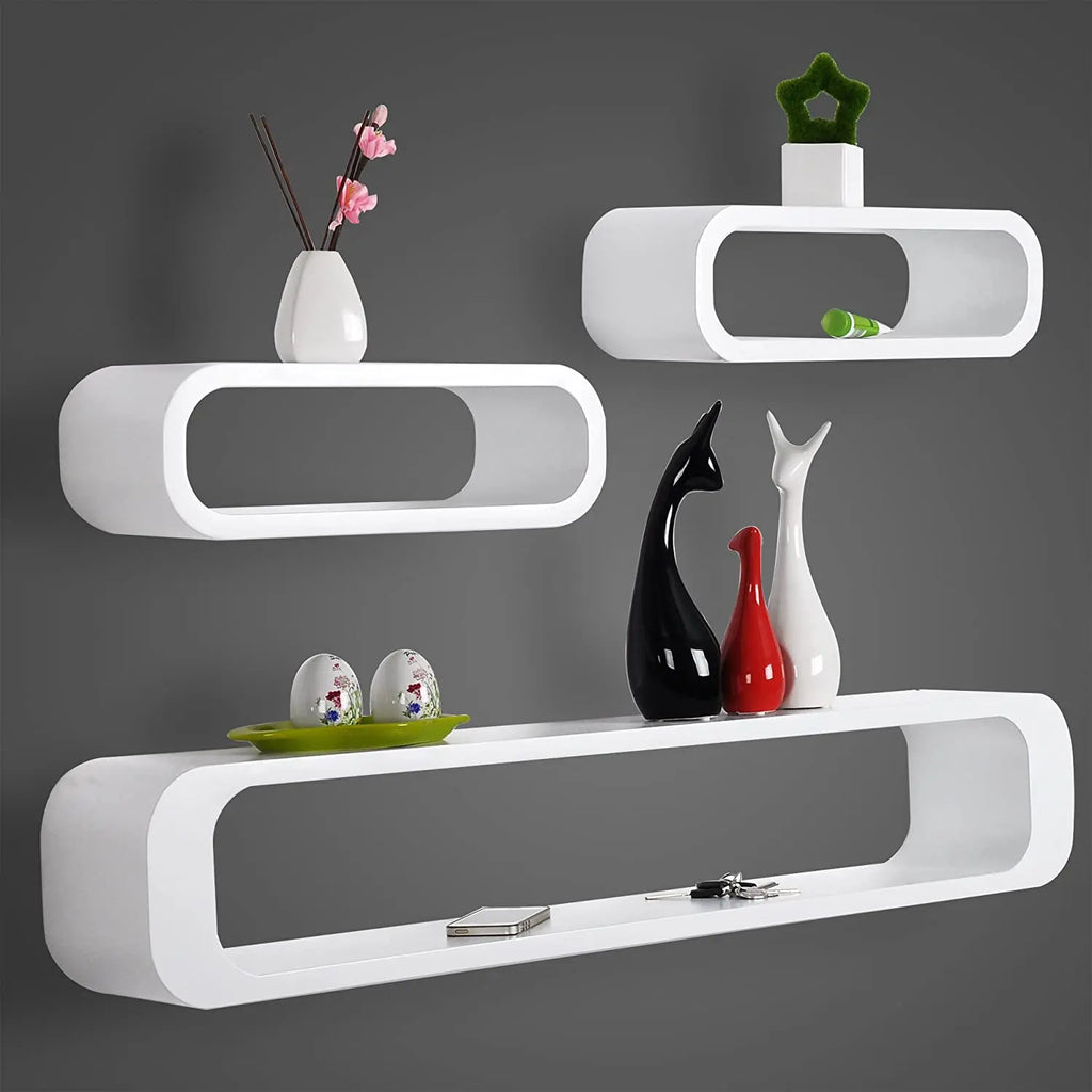 Set of 3 floating shelves for interior wall decoration - view 8