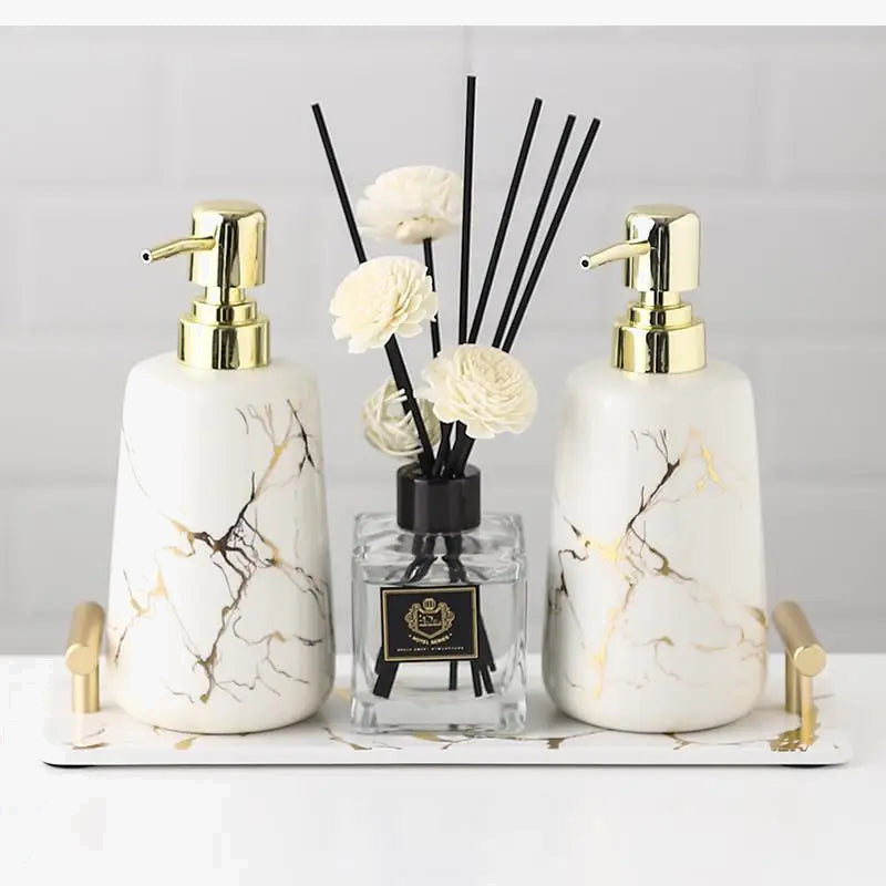Ceramic accessories for bathroom decoration
