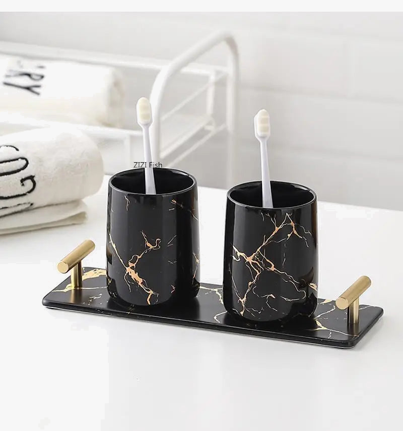 Ceramic accessories for bathroom decoration - view 3