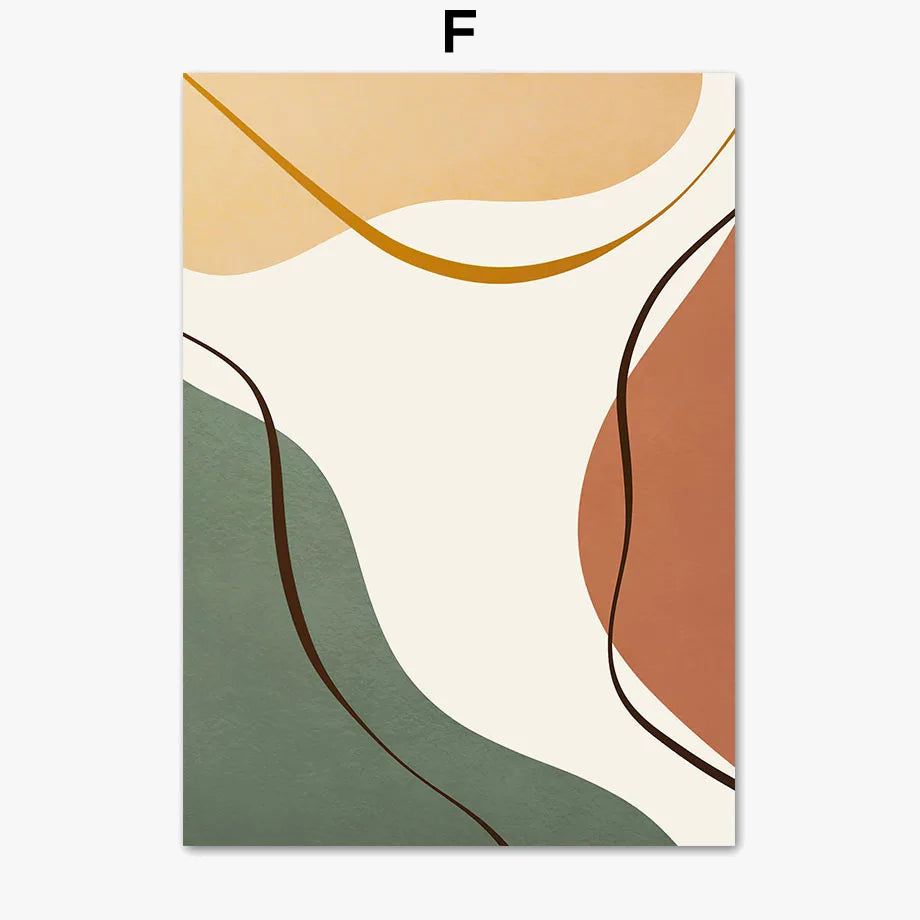 Abstract poster cactus girl boho for modern wall decoration