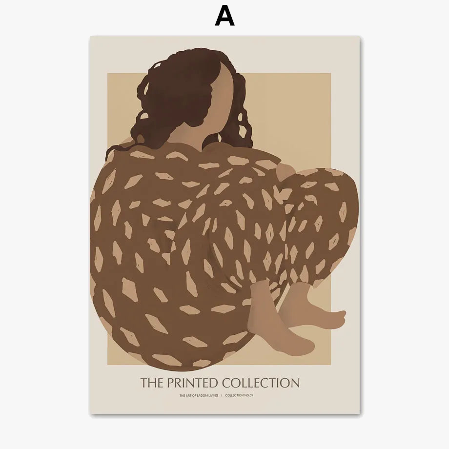 Abstract poster inspired by picasso and matisse artistic wall decor
