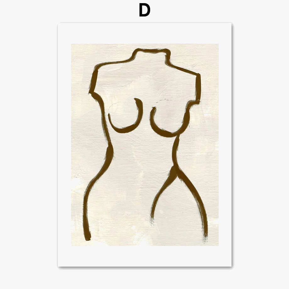 Chic Abstract Poster Inspired by Picasso and Matisse