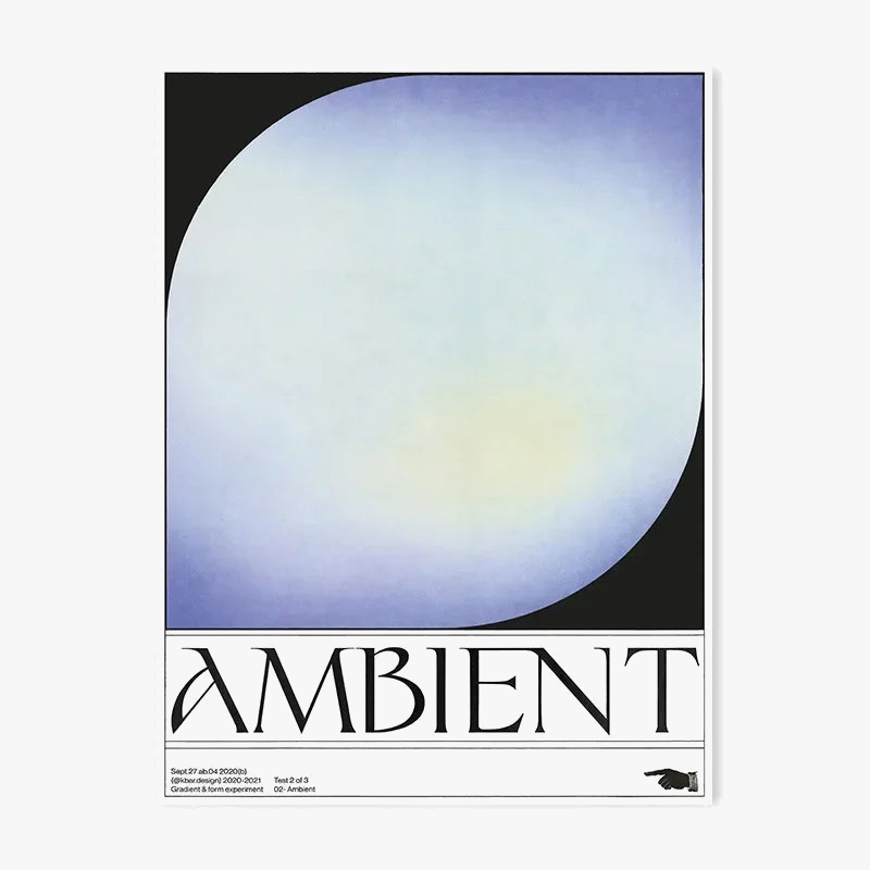 Retro Japanese poster gradient for wall decoration