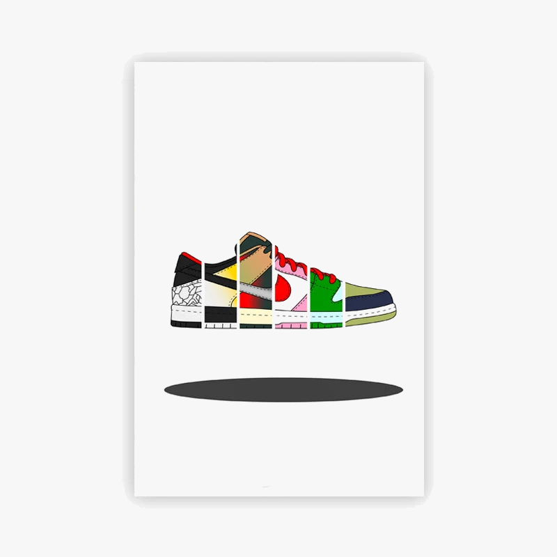 Bold Sneaker Box Wall Art Poster for Enthusiasts