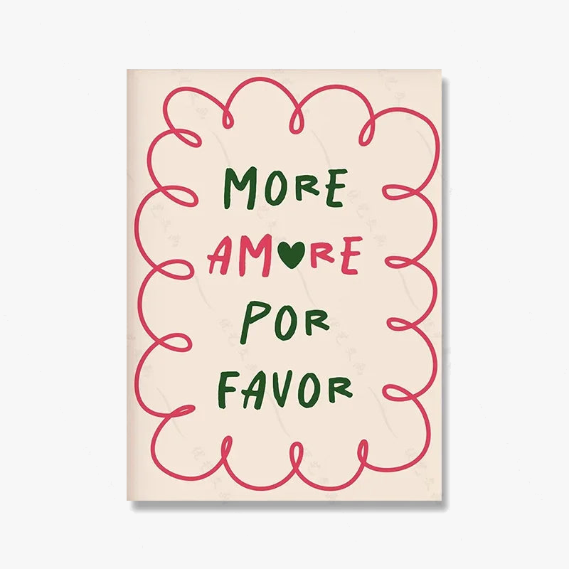 Artistic citation poster on food for interior decoration