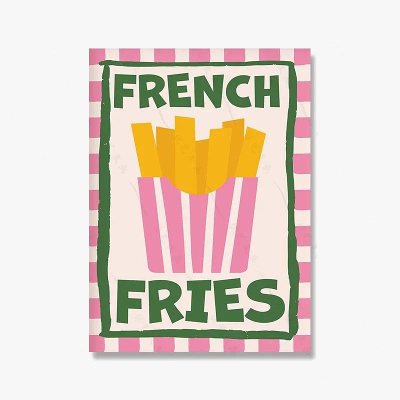 Food art citation poster for kitchen and coffee decoration
