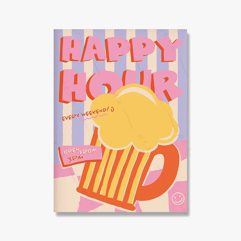 Poster quote disco my darling food art wall decoration