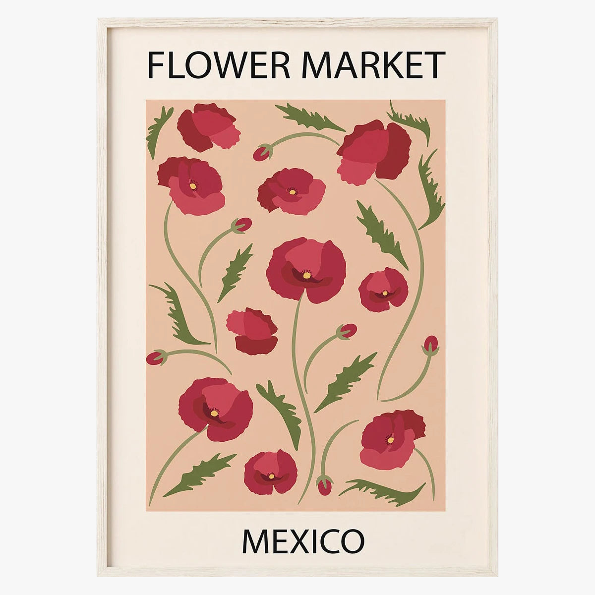 Flower poster abstraction Nordic art modern wall decoration