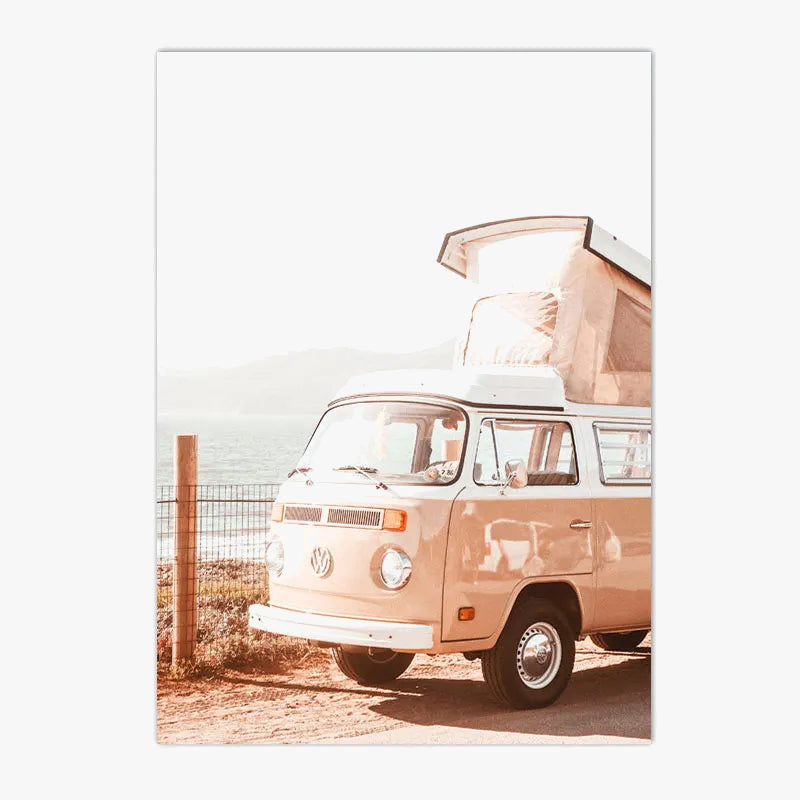 Sunrise poster on the beach modern wall decor