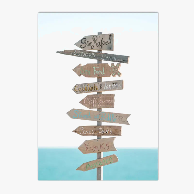 Sunrise on the Beach Poster, Modern Canvas Wall Art