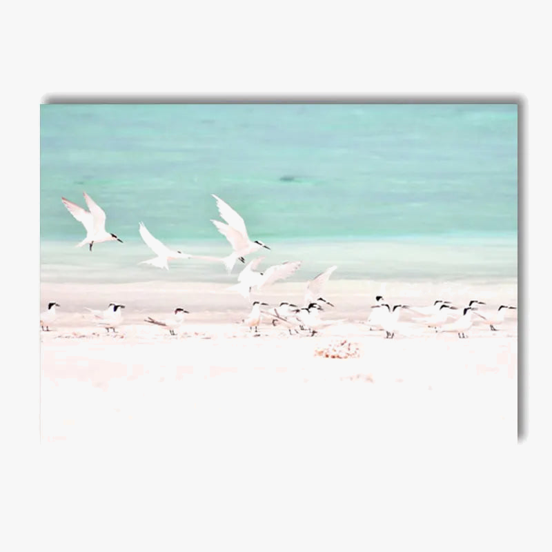 Sunrise on the Beach Canvas Wall Poster, Design N