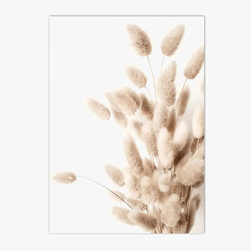 Poster of reeds and dried flowers decoration wall Nordic