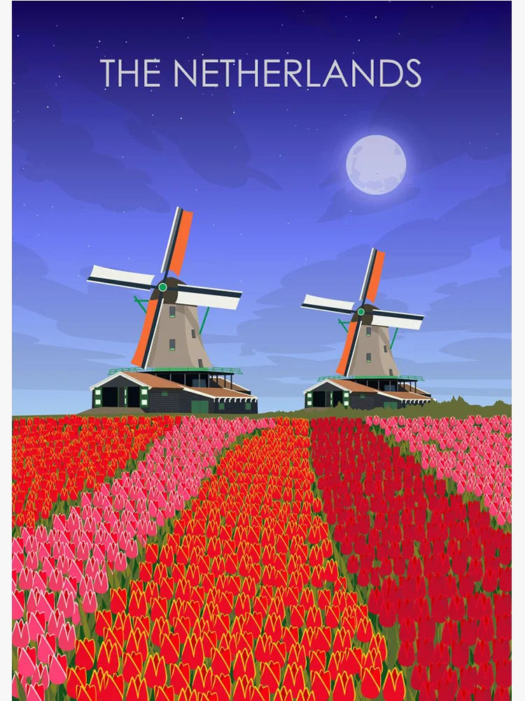 World artistic travel poster for interior decoration