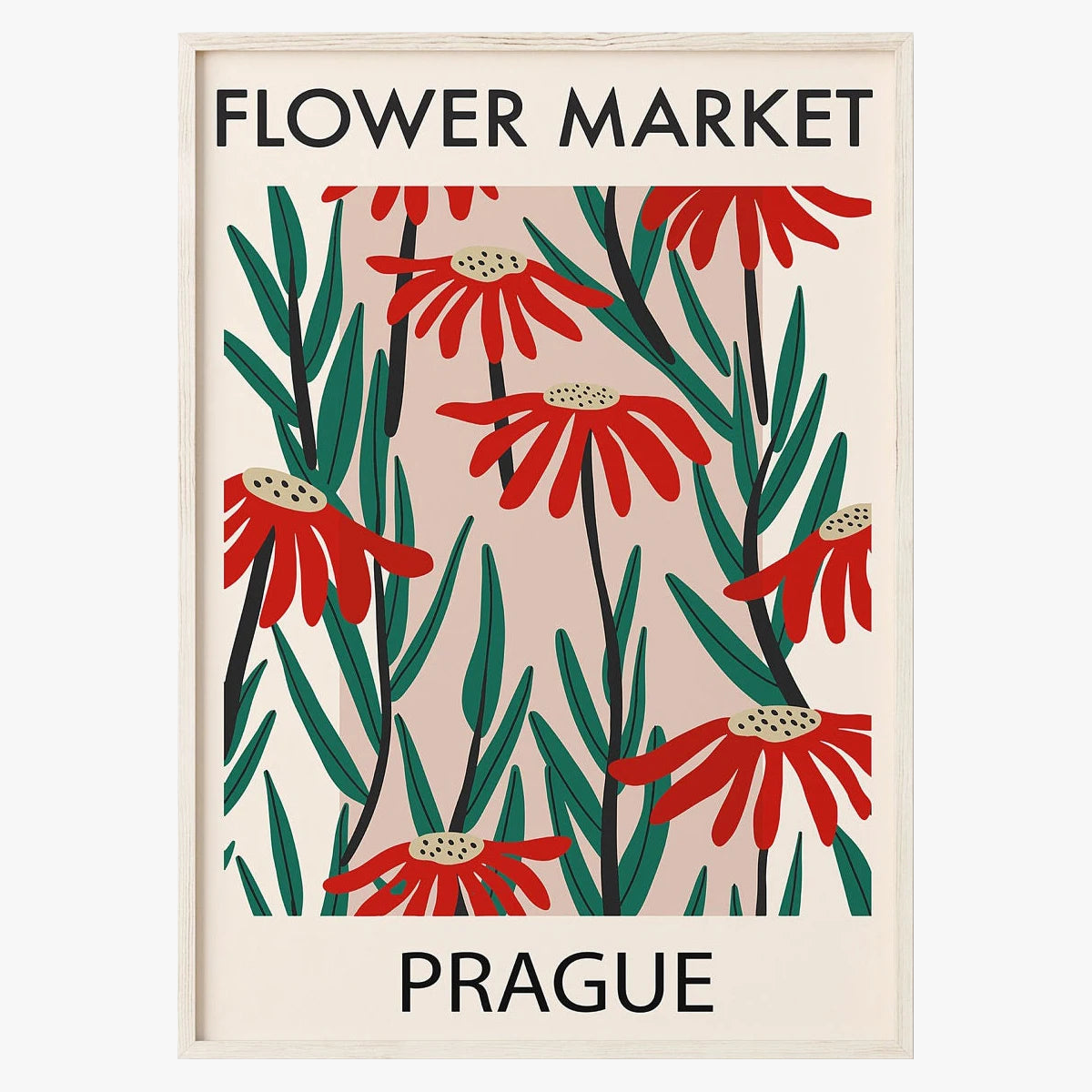 Poster flowers art abstract Nordic style wall decoration