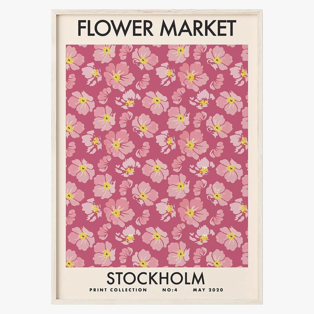 Poster flowers painting canvas art abstract Nordic style wall decoration
