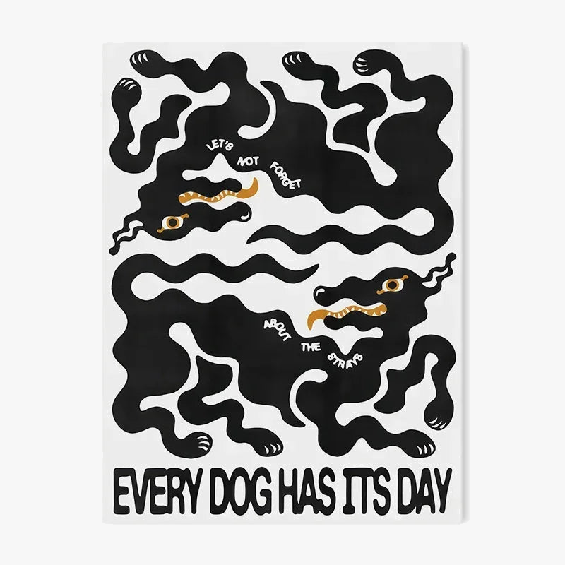 Abstract Japanese poster degraded decorative wall art