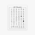 Minimalist poster for bathroom wall decoration