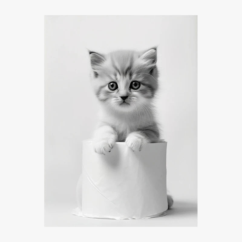 Funny wall poster of cute animals for interior decoration