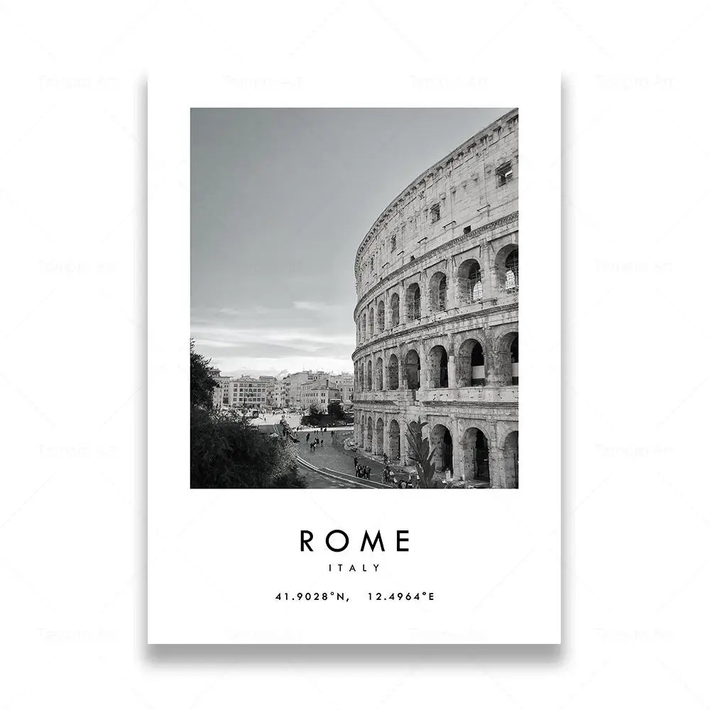 Photo poster travel in city urban landscape wall decoration