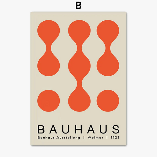 Abstract Bauhaus-Style Geometric Wall Art Poster