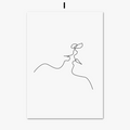 Affiches abstraites femmes couple minimalisme art mural nordique