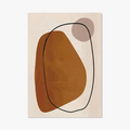 Geometric abstract posters with face for modern interior decoration