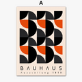 Bauhaus Style Geometric Wall Art Poster for Living and Dining Rooms