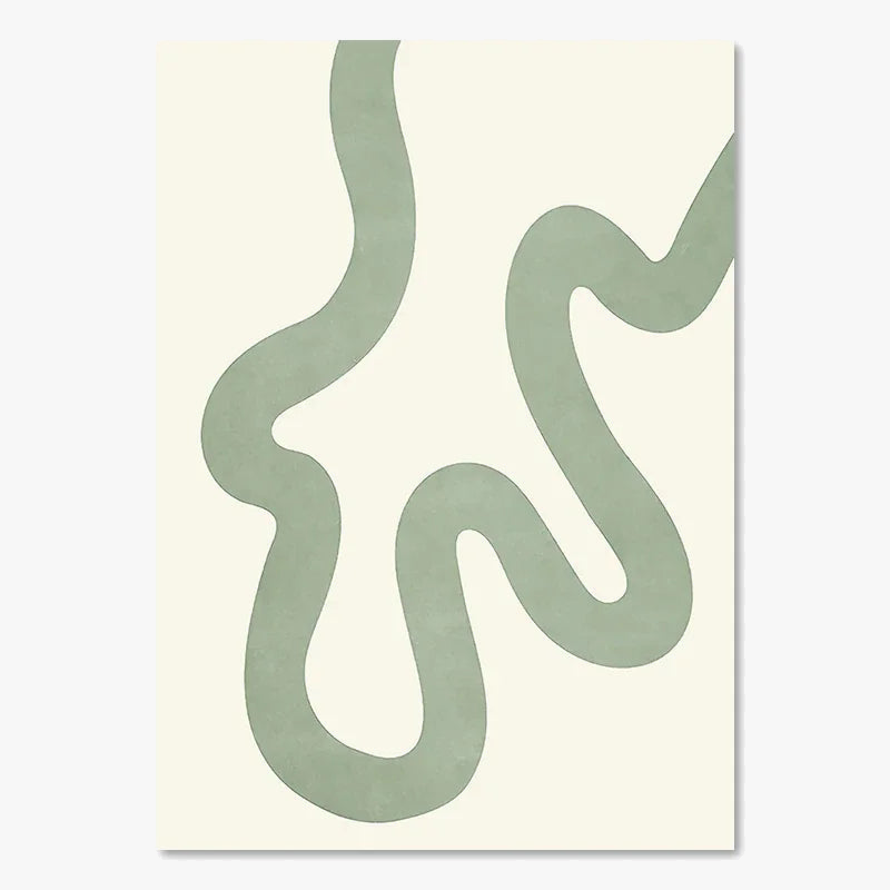 Decorative posters boho leaves sun moon abstract geometry