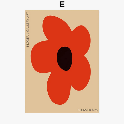 Abstract floral wall art posters for interior decoration