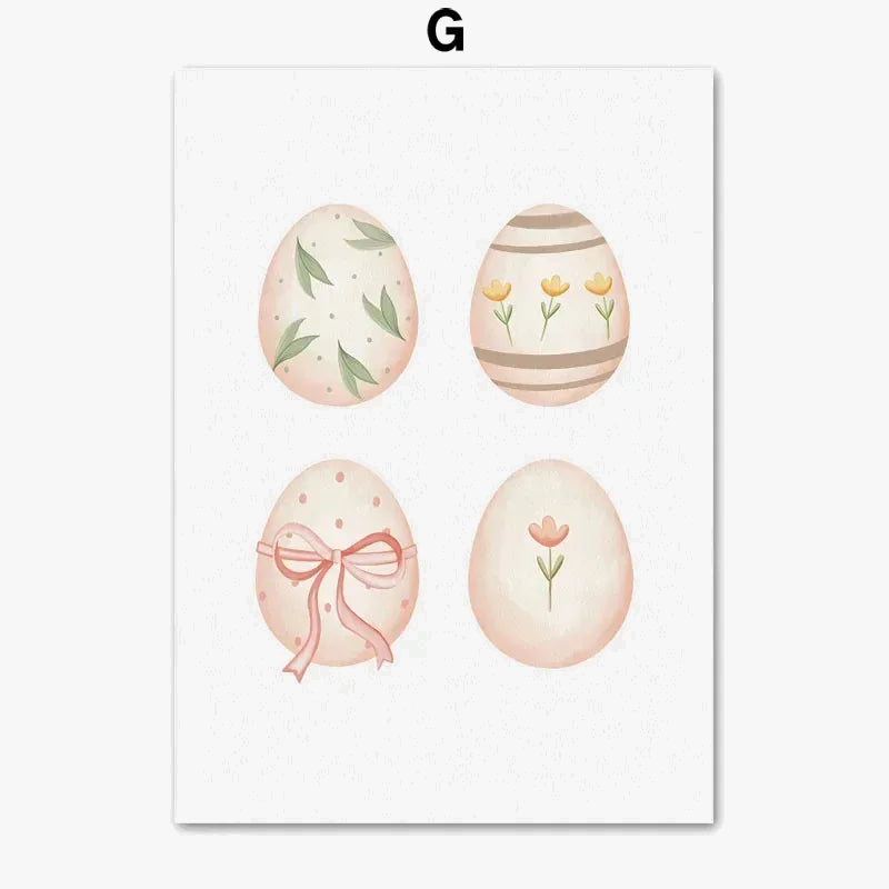 Rhythmic Poster of Rabbits, Elk and Spring Flowers