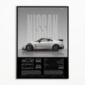 Classic Black and White Car Poster, Design F0065-4