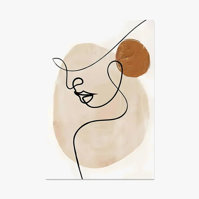 Abstract wall posters geometric face interior decoration modern