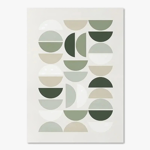 Abstract boho wall posters sun moon geometric decorative leaves