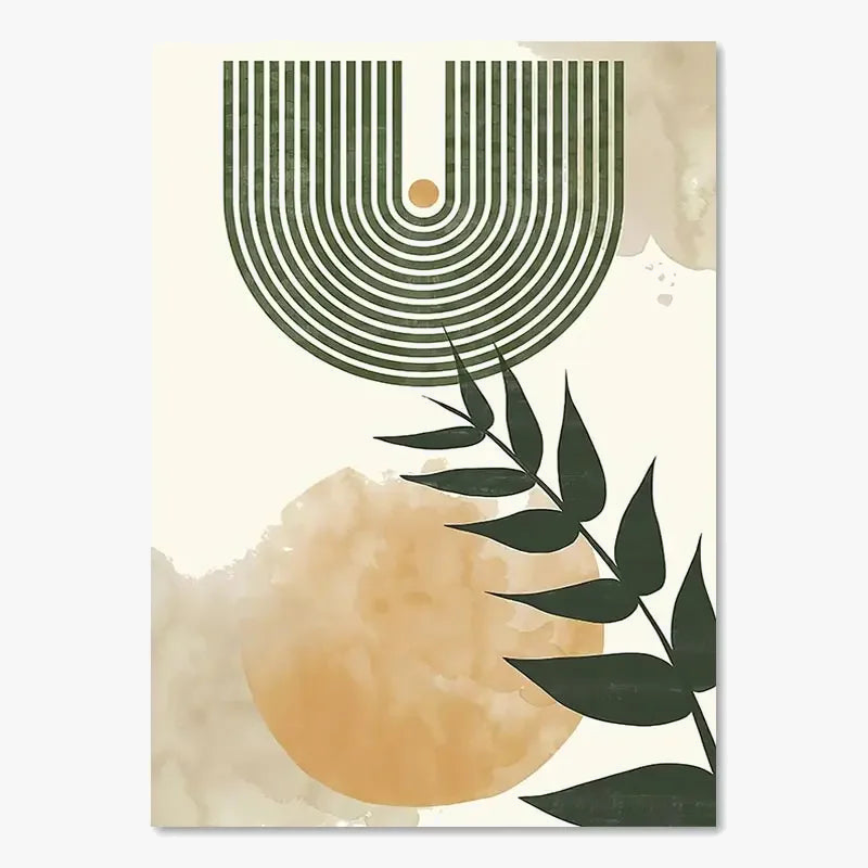 Boho abstract wall posters sun moon for interior decoration