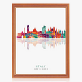 Skyline posters of cities modern decorative wall art