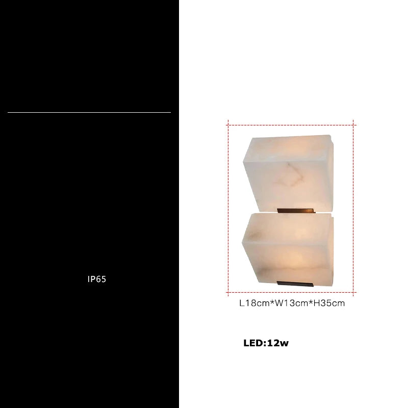 Wall sconce art decorative marble waterproof cube for indoor and outdoor - view 6