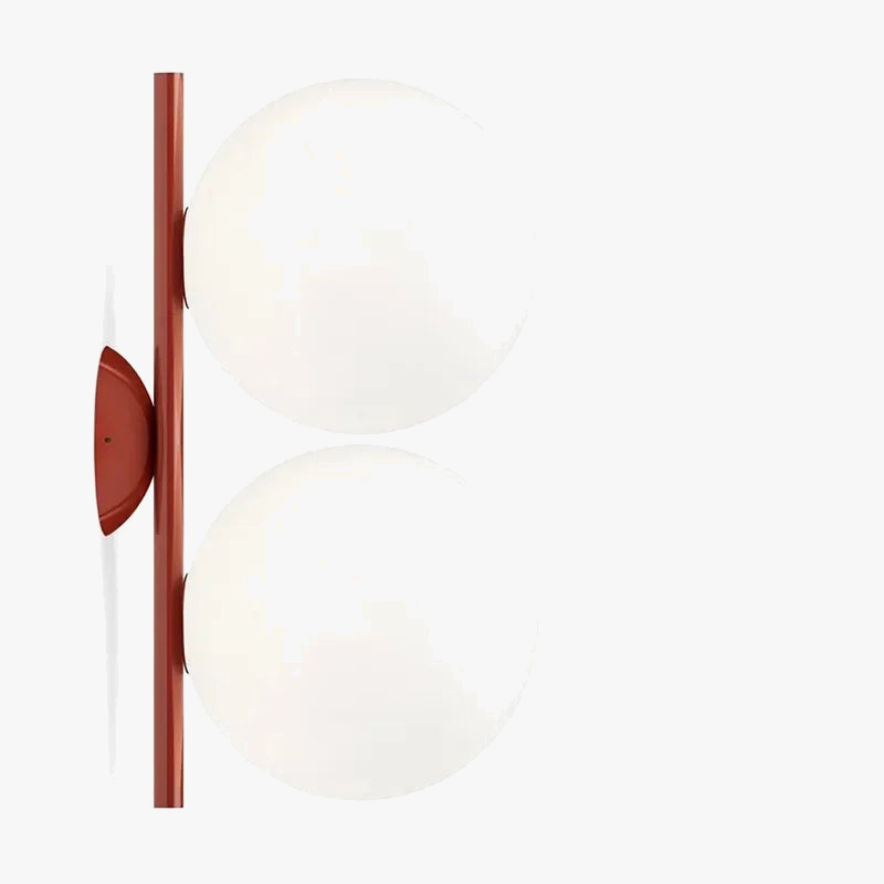 Double ball glass design wall sconce for elegant interior