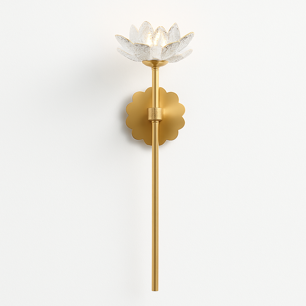 Wall sconce in crystal zen vintage lotus flower to led - view 5